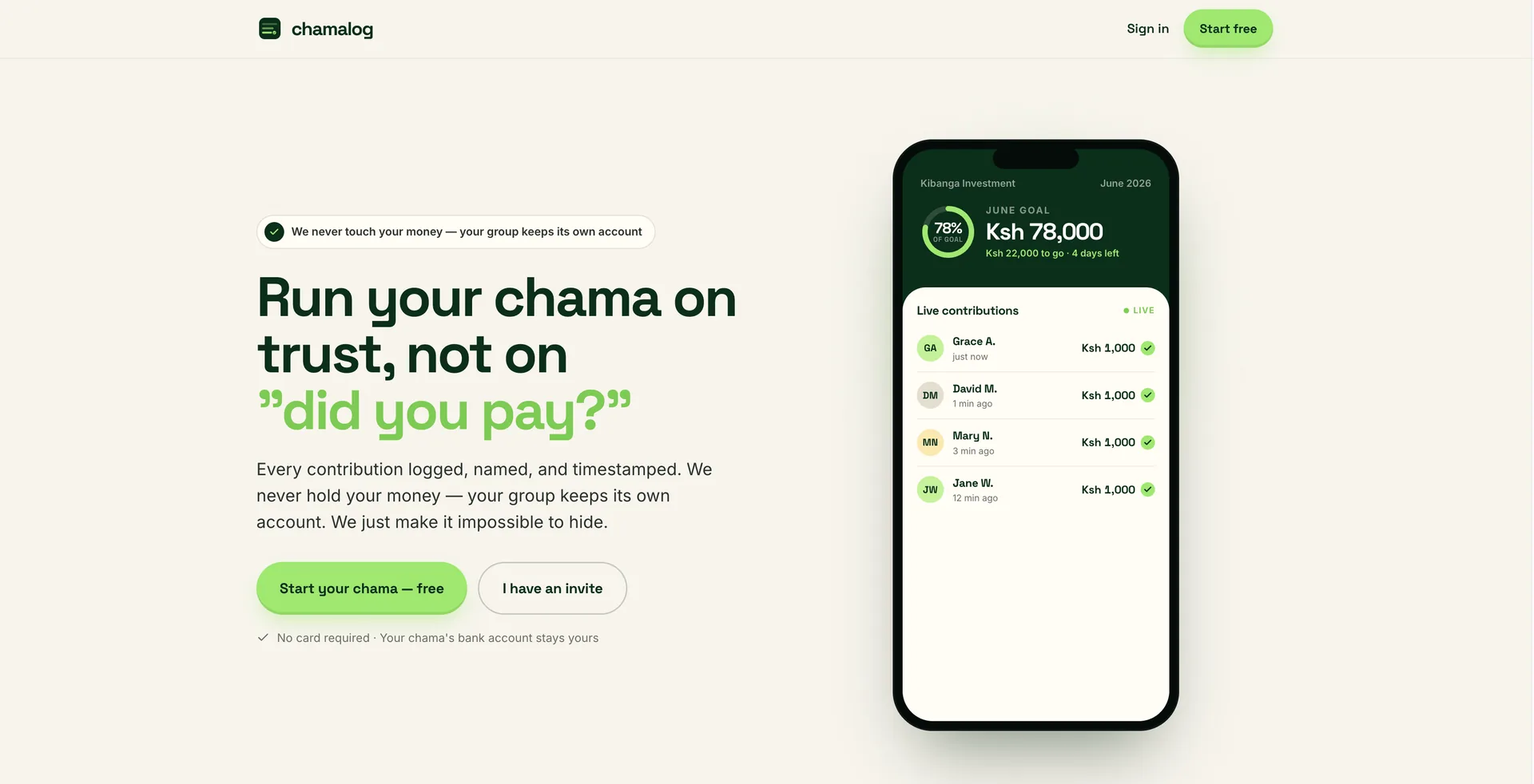 Chamalog — Product Design